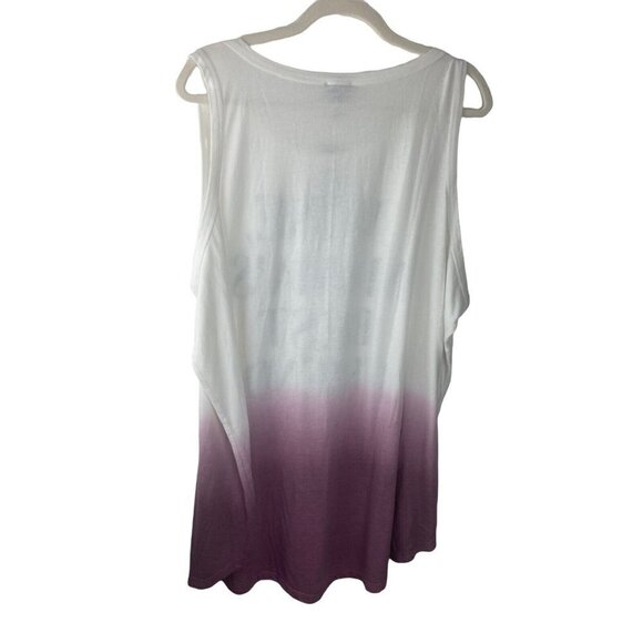 Torrid Classic Fit Graphic Print Wine Friend Tank Top Dip Dye Mauve Sz 4X 4 NWT - Picture 8 of 9